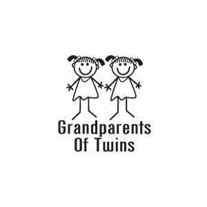  Grandparents of Twins Window Decal   Girl/Girl Automotive