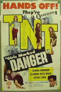 te13 GIRLS MARKED DANGER PAMPANINI LOREN US 1sh POSTER  