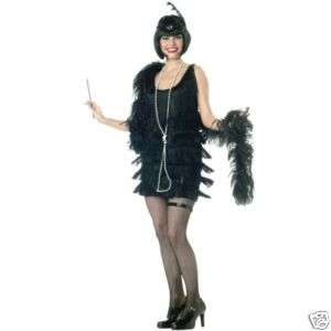 Roaring 20s Fashion Flapper Halloween Costume (M 8 10) Black Flapper 