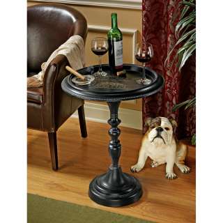 27 French pedestal style Bordeaux Bistro Side Occasional Table  