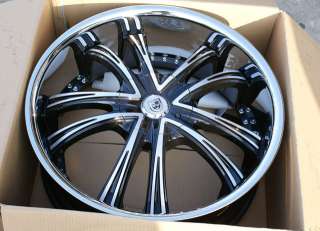   Brand New Staggered Lexani LSS 55 Wheels Black/Mch Face & SS Lip