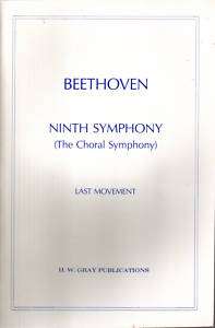 Beethoven Ninth Symphony Vocal Score The Choral 9 NEW  