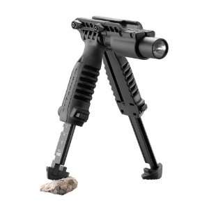 Tactical Foldable Foregrip Bipod Grip with Flashlight laser Adapter 