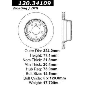  Centric Rear C TEK Standard Rotor 121.34109 Automotive