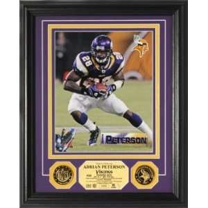  Adrian Peterson 24KT Gold Coin Photo Mint Sports 