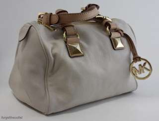Michael KORS Vanilla White Leather GRAYSON Small Satchel Bag $298 
