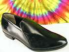 size 7 D mens vintage black leather SANDY MCGEE loafers