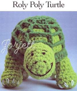 Roly Poly Turtle, quick & easy crochet pattern, new  