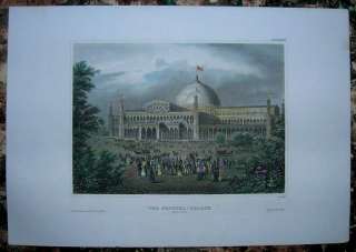 1857 Meyer print CRYSTAL PALACE, NEW YORK CITY  