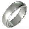 Stainless Steel Half Round High Polish Ring With Free One Side 