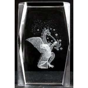  3d Laser Crystal Cartoon Dragon 5x5x8 Cm Cube + 3 Led Light 