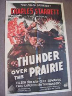 THUNDER OVER THE PRAIRIE 1S MOVIE POSTER 1941 COWBOY  