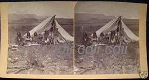 Ute Indian Colorado Native American Stereoview Photo CO  