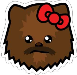 Hello Kitty Chewbacca Sticker 3.5 x 3.5  