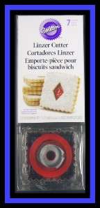 NEW Wilton **LINZER BASIC SQUARE 7 pc** Cookie Cutter Set 0113  