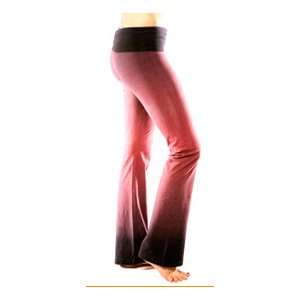  Medium Organic Flared Yoga Pants OMBRE in Wine Not 