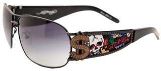 Ed Hardy Black EHS 043 Winner Take All Sunglasses  