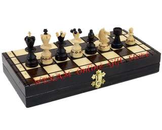 PEARL WOOD BURNING CHESS WOODEN SET   BROWN  