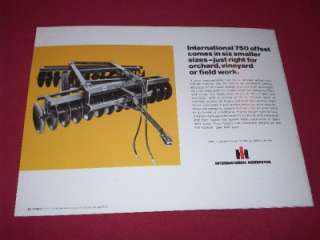 1974 International Offset Disk Harrows Brochure 780 770 760,Nice 