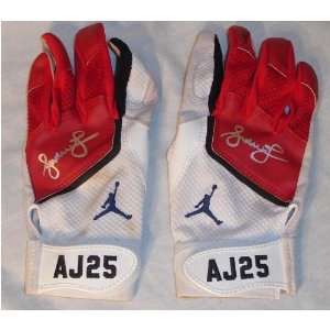  Andruw Jones Auto Game Used Batting Gloves Braves Sports 