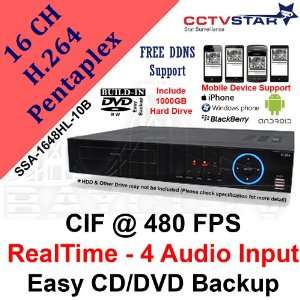 CCTVSTAR iSync SSA 1648HL 10B 16CH H.264 Pentaplex CIF 480 