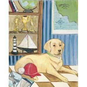  Yellow Lab Canvas Reproduction