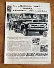 1954 Ford 1/2 Ton Pickup Truck Ad Borg Warner Overdrive