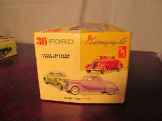   AMT 36 FORD STOCK ROADSTER CHOPPED COUPE CAR MODEL KIT BOX ONLY  