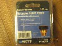 Watts 1/2 Vacuum Relief Valve N36 098268489514  