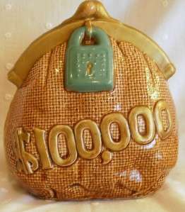 Vintage Rossini Ceramic Pottery Purse $100,000 Bank  