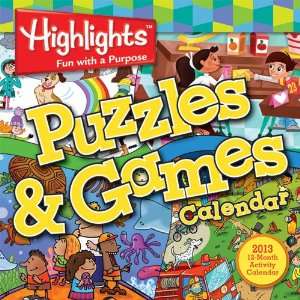  Highlights Puzzles & Games 2013 Wall Calendar Office 