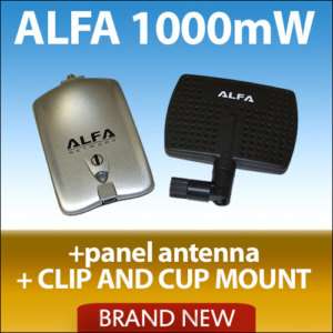 Alfa 1000mW Wi Fi AWUS036H w 5 dB OMNI & 7 dB DIRECTIONAL antenna LONG 