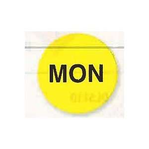  BOXDL6502   2 Yellow   MON Days of the Week Labels Office 