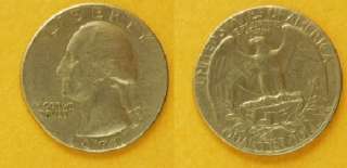 Error 1970D quarter struck on nickel blank  