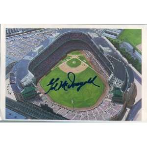  Gil McDougald Autographed 1989 Yankee Stadium Postcard 