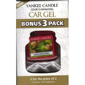  Macintosh Yankee Candle Car Gel Bonus 3 Pak Automotive