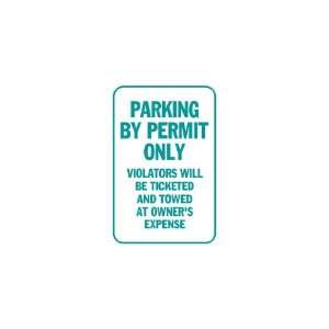   Vinyl Banner   Parking By Permit Violators Ticketed 