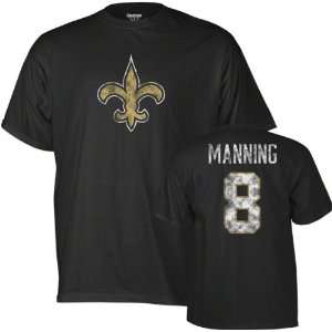  Archie Manning New Orleans Saints Black Vintage Name 