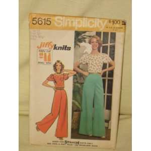  Vintage 1973 Simplicity 5615  Misses Jiffy Knit Pullover 