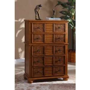   5908 LTB Ships Wheel 5 Drawers Chest in Light Brown 403 5908 LTB Home