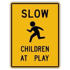  Slow children at play sign car bumper sticker decal 5 x 6 