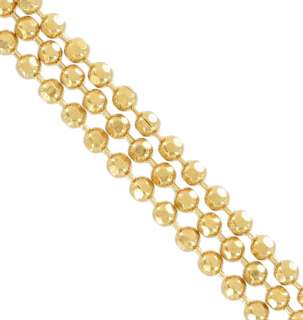 Joan Rivers Long 3 Strand Chain Faceted Balls Gold Tone Necklace 