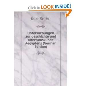   und altertumskunde Aegyptens (German Edition) Kurt Sethe Books