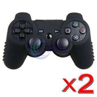 Black Silicone Skin Cover Case For PS3 Controller  