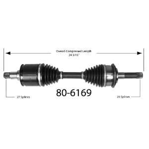  Empi 80 6169 CV Joint Half Shaft Assembly Automotive