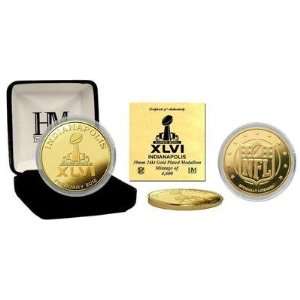  Super Bowl XLVI Commemorative 24kt Gold Coin Everything 