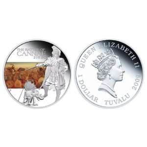  Tuvalu 2009 AUD$1 The Battle of Cannae 216 BC   1oz Silver 