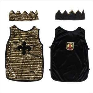  Reversible Gold & Back King Tunic & Crown Toys & Games