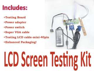 40 pin LVDS VGA LCD Screen Controller Board TEST Kit for 1366X768 