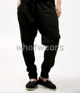 Mens Korea Style Harem Shifting Gear Pants L Grey W83  